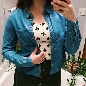 H&M Divided denim button down shirt